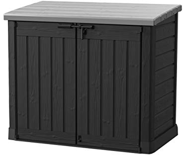 Koll Living Garden Mülltonnenboxen von 848- bis 2020 Liter wählbar - aus Wetter- & UV-festem Kunststoff - mit Gasdruckfedern und Belüftungsystem (Typ 3-1200 Liter - anthrazit)