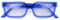 LONDON MOLE BRILLEN | Icy Lesebrille | Rechteckige Gläser | Coole Leser | Herren Damen Unisex | Stylische Lesebrille | Federscharniere | Transparentes Blau | Vergrößerung +1,5
