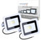 MIWATT Faretti a LED per esterni 30W luci a LED per esterni IP68 2500 lumen, Luce bianca fredda，parco, patio, giardino, garage，2 Pezzi