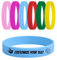 GSCSP Bracelet en caoutchouc Temeite, matériau respectueux de l'environnement, 100% silicone, design tendance et sans frais, convient à tous les âges, bracelet en silicone arc-en-ciel