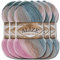 Alize 5x 100g Angora Gold Batik Premium Schurwolle mit Farbverlauf Wolle Strickgarn Baby Babywolle Akzente Accessoire zum Häkeln Stricken Kleidung (2970)