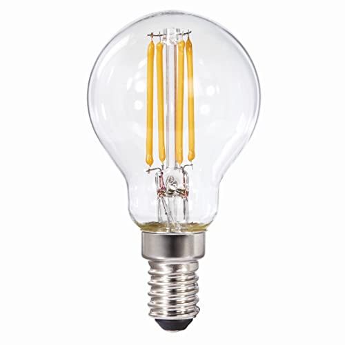 Xavax LED-Filament E14, 470lm ersetzt 40W, Tropfenlampe, warmweiß