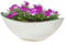 matches21 HOME & HOBBY Ovale Pflanzschale für draußen - große Schiff Deko-Schale in Vintage Creme-weiß als Blumen-Topf Pflanztopf - 55 cm Jardiniere für Garten Balkon oder Friedhof als Grab-Schmuck