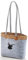 Kobolo Tasche aus Filz und Wasserhyazinthe - Hirsch - grau - 35x15x30 cm