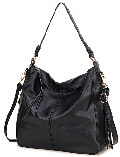 VX VONXURY Sacs Hobo pour Femme, Sac à Main Fourre-Tout en Faux Cuir élégant Grand Sac à Main à bandoulière avec Poches latérales pour Les Voyages de Travail