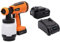 Yard Force Akku-Farbsprühgerät LP C06P mit 20V / 2,0 Ah Lithium Akku, bürstenloser Motor, 1000 ml Behälter, 2 Düsen, 700 ml/min max. Durchflussmenge, mit zusätzlich 20V / 4,0 Ah Akku & Ladegerät