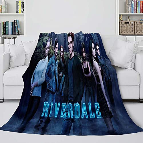 PTNQAZ Warme Riverdale Überwurfdecke für Schlafzimmer, Bett, Sofa, leicht, Bizarre Filme, Flanelldecke, Couchbezug (100 x 150 cm, 1)