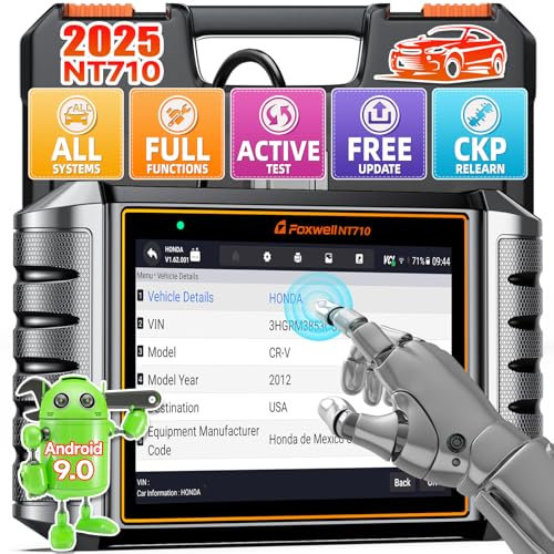 FOXWELL NT710 fit for Honda/Acura OBD2 Scanner, Bidirectional Full System Diagnostic Scan Tool, Car Code Reader, Auto VIN, Quick Scan, All Reset Service, Lifetime F-Ree WiFi Update, 4 in 1 Live Data