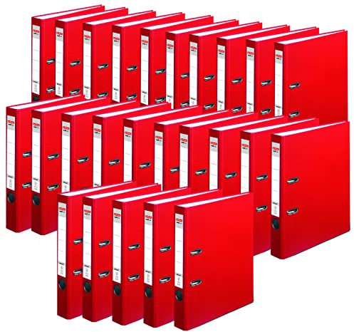 Herlitz 5450309 Ordner maX.file protect A4 (5 cm mit Einsteckrückenschild) rot, 25 Stück
