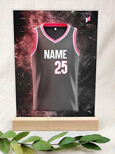 Portland Fanartikel Acryl Tafel - Personalisiertes Geschenk, Basketball Geschenke Jungen, Basketball Trikot, Fanartikel, Fanartikel Kinder, Fan Geschenke, Portland Trikot für Portland-Fans