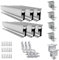 Kit de montage solaire photovoltaïque pour toit de tuiles avec crochets de toit,rail de fixation pour toit de tuiles pour une hauteur de module de 30 à 50 mm (pour 2 modules)