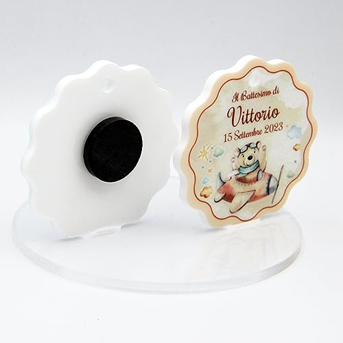 PV Grafik® Calamita Personalizzata per Sacchetto Bomboniera in Pexiglass set a partire da 24 pz (Aereo 27)