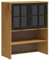vidaXL Aufsatz für Highboard, Highboard-Oberteil mit Glastüren, Schrankaufsatz mit viel Stauraum, Sideboard-Aufsatz, Massivholz Kiefer