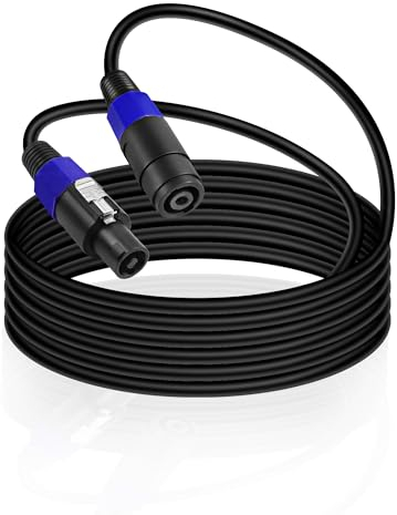 MEIRIYFA Speakon zu Speakon Verlängerungskabel Stecker auf Buchse Lautsprecher Audio Kabel Break Out mit Twist Lock für DJ PA Bühne Lautsprecher Verstärker (2.5M) (M-F)