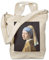 Kiwistar - Einkaufstasche Canvas Tote Bag - Natur - Johannes Vermeer Frau- Tragetasche bedruckt - Extra Fach für Smartphone & Geldbeutel - lange & kurze Henkel - Shopper