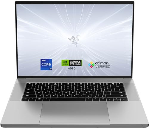 Razer Blade 16 (2024) – 16 Zoll Gaming Laptop – Nvidia Geforce RTX4080 – Intel i9 14900HX – 16 Zoll Mini-LED-Display UHD+/FHD+ 240 Hz (32 GB RAM, 2 TB SSD) Azerty Tastatur | Mercury Chassis