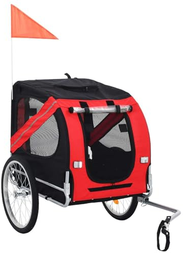 Mul-Boutique Transportwagen für Hunde, Fahrräder, Hunde, faltbar, atmungsaktiv, für den Innen- und Außenbereich geeignet
