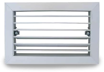 CAEXVEN Rejilla Ventilación en Aluminio Plateado - Lamas Fijas - 500x500 mm