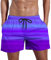 Generico Uomo Costume da Bagno Quick Dry Pantaloncini da Spiaggia Stampato Swim Trunks Costume Bagno Uomo Costume Slip Uomo Mare Viola