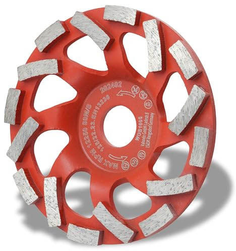 Woltersberger® Disco abrasivo diamantato 125 mm x 22,23 mm per lavori di levigatura su calcestruzzo e materiali da costruzione duri Granito Pietra naturale Massetto Intonaco Marmo