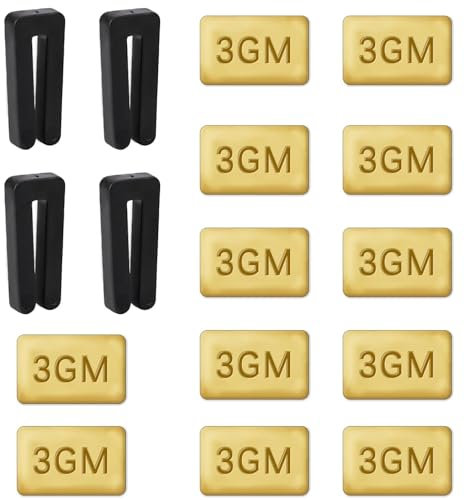 Juego de 4 kits de equilibrio de aspas de ventilador de techo, Incluye 12 Piezas de Metal Bloques de Oro Autoadhesivos 3G y 4 Piezas Clips plástico Ventilador de Techo Negros para Equilibrar Peso