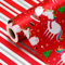 Wikadlik Wendbares Weihnachts-Geschenkpapier – 43 cm x 10 m – schöner Weihnachtsmann/Einhorn/rot-weiße Streifen Geschenkpapier für Feiertage, Party, Feier