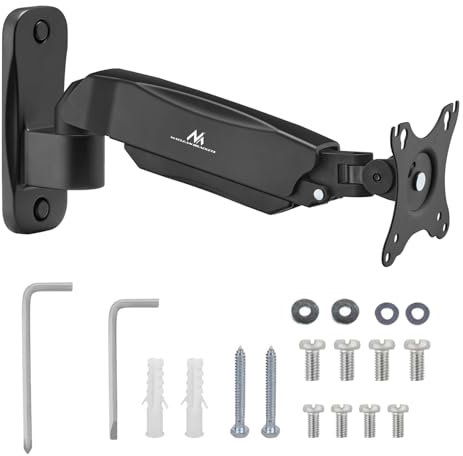 Maclean monitor wall mount, computer screen holder, 17-32'', 9kg max, mechanical spring, MC-979