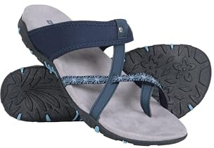 Mountain Warehouse Marbella DaHerrenandalen - strapazierfähige Damen-schuhe, lässige Flip-Flops, leicht, pflegeleicht - zum Wandern, Strand, Urlaub, Frühling, Sommer Marine Damen-Schuhgröße 39 EU