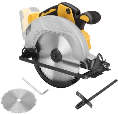 Cordless Circular Saw, 7-1/4” Cordless Circular Saw Brushless 20V Circular Saw Compatible with Dewalt Battery, Cutting Depth 2-9/16 (90°), 1-3/5 (45°) Tile Saw for Wood, Plastic, Soft Metal, Stone
