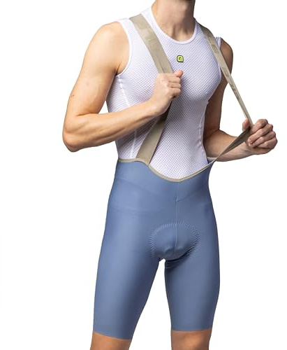 Alé Cycling Men's PR.E Master 2.0 Bib Shorts, Steel Blue, XXL