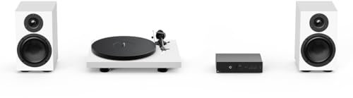 Pro-Ject Colourful Audio System 2, True Analogue HiFi Stereo System, All-In-One Hi-Fi Set including Debut EVO 2 Turntable, MaiA S3 Integrated Amplifier, and Speaker Box 5 S2 (Satin White)