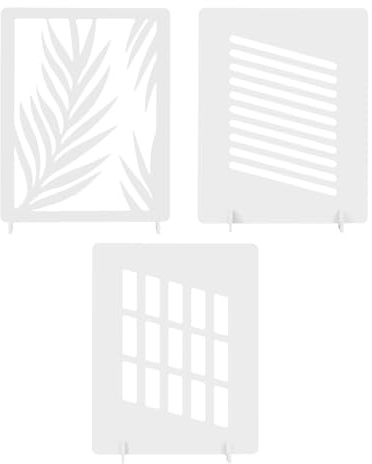 Aumotop Fotografie-Hintergrundtafel-Set, Kreative Licht- und Schatten-Requisiten für Kleine Produktfotografie, PVC-Material, Fenster-Lichttafeln für Lebensmittel, Kosmetika, 3 Stück/Set (Stil 4)