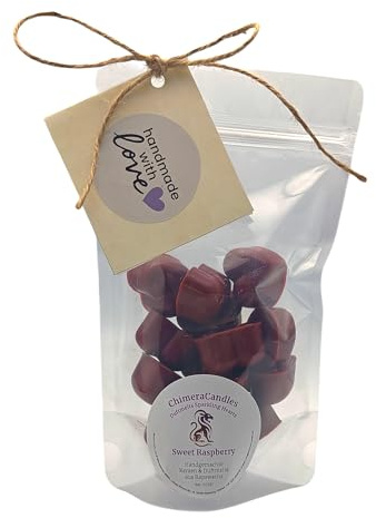Duftmelts Sparkling Hearts, 15 rote herzförmige Wachsmelts | Wachsherzen aus Rapswachs, Raumduft, Dekoherzen, Geschenkidee Valentinstag, Muttertag