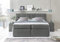 3F FURNITURE FOR FRIENDS Boxspringbett Bea 140x200 cm Hellgrau Härtegrad H3 | 7-Zonen Taschenfederkern Matratze + Visco Topper