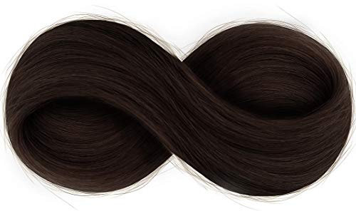 Tape In Extensions 60 cm Virgin Echthaar 10er Set Schwarzbraun