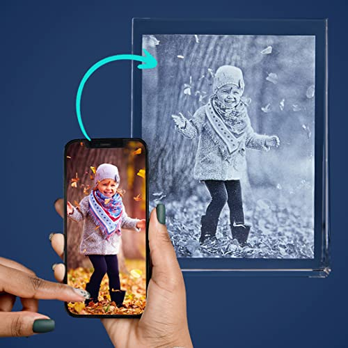 LOOXIS Glasfoto - Ihr eigenes Foto in Viamant Glas gelasert - Foto im Kristallglas als Fotogeschenk (Glasfoto, Gr. M Hochformat 80 x 105 x 30mm)