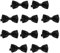 DonDon 10er Set Herren Fliege 12 x 6 cm gebunden und längenverstellbar schwarz