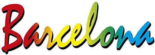 Artimagen Aufkleber Text Barcelona 90 x 40 mm.