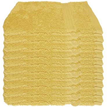 Julie Julsen 10er Pack Waschlappen 29 Farben erhältlich weich und saugstark 500gsm Öko Tex Gelb 15 x 21 cm B-Ware