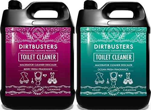 Dirtbusters Toilet Macerator Descaler Cleaner Septic Tank Safe 2 x 5L Berry and Ocean Fresh