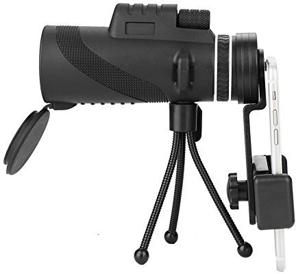 Eboxer Super Clear 40x60 Monocular Telescope,Portable Spotting Scope with Day & Night Vision, Manual Focusing Support 8x Zooming Wide Angle Viewing Phone Telescope for Bird Watching, SightSeeing