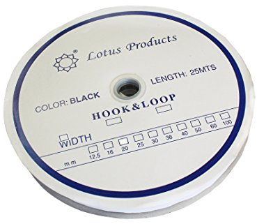 tukan-tex-de Klettband Selbstklebend 50 Meter, 20 mm Breit Selbstklebend (Weiß, 25 Meter Flausch & 25 Meter Haken)