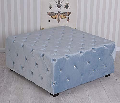 Unbekannt Sitzhocker Kaffeetisch Hocker Chesterfield Samthocker XXL Pouf Beistelltisch fha033 Palazzo Exklusiv