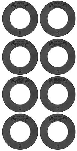 MICRO GAINZ Olympic Fractional Weight Plates Set, 8 Piece .50LB Set with Bag, Sintered Steel, Black, Designed for Olympic Barbells