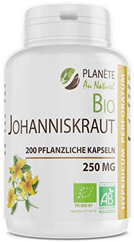 Johanniskraut – 250 mg – 200 Bio Kapseln | Pflanzlich, Natürlich & Schonend verarbeitet