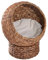 PawHut Rattan Katzenkorb Katzenhöhle Katzenhütte Katzenbett mit Kissen Haustierbett Wasserhyazinthe Braun 42 x 33 x 52 cm