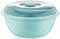 Round Plastic Mixing Bowl with Lid Bread Dough Proofing Salad Fruit Food Storage (Clear Lid, Basin Colour Will Vary Dependent on Stock) (1, 10 Litre)
