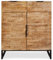 Menzzo Commode 2 tiroirs et 2 Portes battantes Panara Chêne Clair