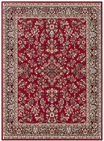 Hanse Home Design Kurzflor Wohnzimmerteppich Orient - Zabul Perser Look, Orientalischer Teppich für Esszimmer, Wohnzimmer, Schlafzimmer - Rot, 80x250 cm