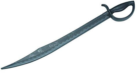 Artes Marciales Negro Polipropileno Plástico Pirata Cutless Sabre Entrenamiento Espada